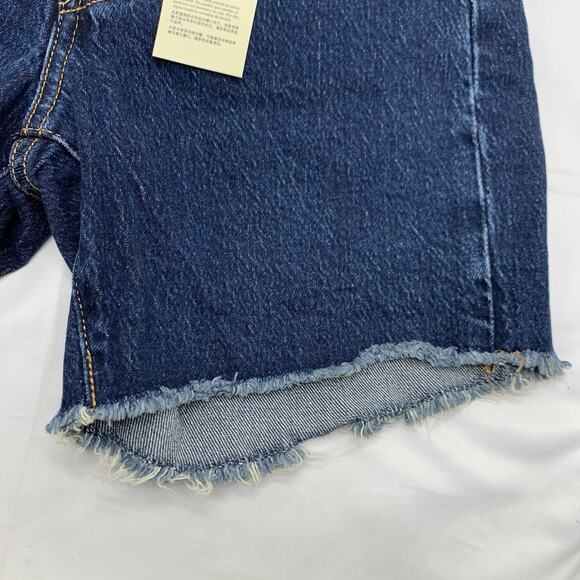 Levi's 501 Jean Shorts Women's 24 Cut Off Fray Hem High Rise Button Fly Distress - Picture 4 of 14